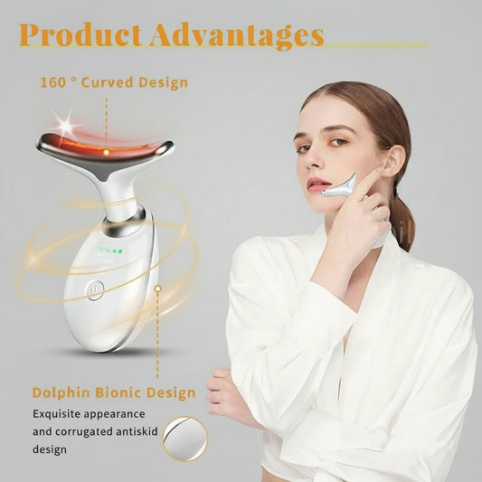 Masażer do twarzy i szyi 7-LED – ujędrnia, wygładza i podkreśla owal