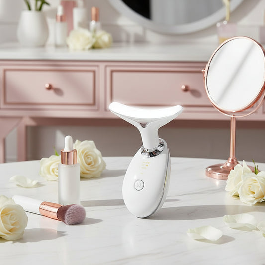 Masażer do twarzy i szyi 7-LED – ujędrnia, wygładza i podkreśla owal